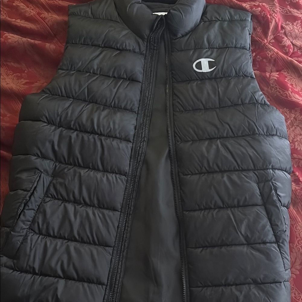 Champion Black Puffer Vest